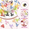 100Pcs 10 Colors Hollow Acrylic Bead Caps DIY-CJ0003-12-3