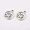 Tibetan Style Filigree Alloy Pendants X-TIBEP-5354-AS-LF-2