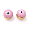Brass Enamel Beads KK-E048-02G-3