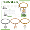 6 Sets 3 Colors Sublimation Blank Alloy & Aluminum Tree of Life Charm Bracelets Set BJEW-NB0001-11-2