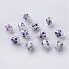 Floral Printed Porcelain Beads CF325Y-18-1