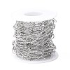 Tarnish Resistant 304 Stainless Steel Textured Horse Eye Link Chains CHS-I020-01A-P-3