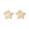 Brass Micro Pave Clear Cubic Zirconia Pendants X-KK-G415-16G-2