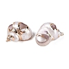 Electroplated Golden Brass Edged Natural Spiral Shell Pendants SSHEL-Q101-04-2