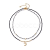 Star & Moon Pendant Necklaces Set for Teen Girl Women NJEW-JN03738-01-1