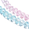 Transparent Painted Glass Beads Strands X-DGLA-A034-T6mm-A22-4