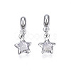 Rack Plating Alloy European Dangle Charms MPDL-N039-204S-1