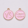 Alloy Enamel Pendants X-ENAM-S124-01B-09E-1