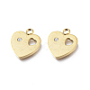 Ion Plating(IP) 304 Stainless Steel Charms X-STAS-L245-001G-1