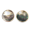Natural Black Lip Shell Pendants SSHEL-N034-127A-01LG-2