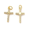 Brass Micro Pave Cubic Zirconia Pendants KK-E068-VB252-1
