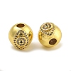 Rack Plating Brass Micro Pave Cubic Zirconia Beads KK-C074-11G-1