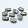 Oval Natural Pyrite Cabochons G-I125-10-18x13mm-2