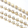 Brass Rhinestone Strass Chains CHC-T002-SS14-02C-3