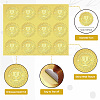 12 Sheets Self Adhesive Gold Foil Embossed Stickers DIY-WH0451-025-3