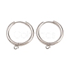 316 Stainless Steel Huggie Hoop Earring Findings EJEW-B158-01F-P-1