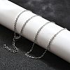 Non-Tarnish 304 Stainless Steel Cable Chain Necklace X-STAS-T040-PJ204-50-2