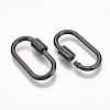 Brass Screw Carabiner Lock Charms KK-T047-07-4