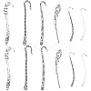 SUNNYCLUE 12Pcs 6 Style Tibetan Style Alloy Bookmarks Findings with Hole FIND-SC0006-56-1