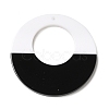Black and White stitching Acrylic Pendants OACR-S143-01A-1