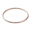Ion Plating(IP) 304 Stainless Steel Simple Plain Bangle for Women High Polished BJEW-F461-01A-RG-1