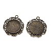 Alloy Pendant Cabochon Settings PALLOY-H170-29AB-2