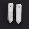 Natural Howlite Pointed Pendants G-D460-01G-5