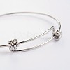 Tarnish Resistant Adjustable 304 Stainless Steel Expandable Bangle Making BJEW-L523-16P-2