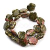 Natural Unakite Beads Strands G-F769-V01-02-3