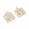 Brass Pendants ZIRC-I043-28G-2