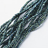 Electroplate Glass Beads Strands X-EGLA-J144-FP-A05-1