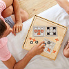 3 Sets 3 Colors Wood Tic Tac Toe Board Game AJEW-NB0005-35-5
