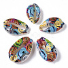Printed Natural Cowrie Shell Beads X-SSHEL-R047-01-D05-2