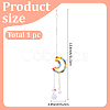 1Pc Colorful Glass Beaded Woven Net Suncatchers AJEW-CY0001-95B-2