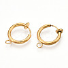 PVD Vacuum Plating 316 Surgical Stainless Steel Clip-on Hoop Earrings STAS-S101-13mm-01G-2