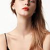 316 Stainless Steel Skull with Rose Hoop Earrings for Men Women EJEW-SZ0001-94-7