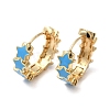 Star Real 18K Gold Plated Brass Hoop Earrings EJEW-L268-013G-06-1