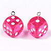 Transparent Epoxy Resin Pendants LS-CRES-N025-12A-A04-3