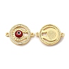 Rack Plating Real 18K Gold Plated Brass Micro Pave Clear Cubic Zirconia Connector Charms ZIRC-L102-03G-3