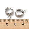 Tarnish Resistant 201 Stainless Steel Huggie Hoop Earring Findings STAS-P283-01U-P-3