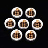 Autumn Theme Printed Natural Wood Beads WOOD-T021-89-1