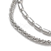 Brass Multi-strand Necklaces for Women NJEW-Q344-03P-2