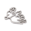 Non-Tarnish 201 Stainless Steel Pendants STAS-K003-06P-3
