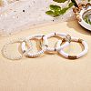 4Pcs 4 Style Acrylic Chunky Curved Tube Stretch Bracelet Sets BJEW-SW00074-06-6