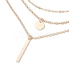 Alloy 3 Layer Necklaces for Women WG9523E-08-2