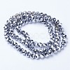 Electroplate Transparent Glass Beads Strands EGLA-A034-T8mm-UA05-2