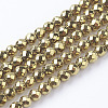 Non-Magnetic Synthetic Hematite Beads Strands G-G092-3mm-1-1