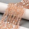 Transparent Electroplate Glass Beads Strands GLAA-F029-4mm-A12-4