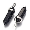 Synthetic Blue Goldstone Pointed Pendants G-F295-03H-2