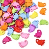 100Pcs Baby Shower Ornaments Acrylic Baby Feet Pendants MACR-YW0004-07-2